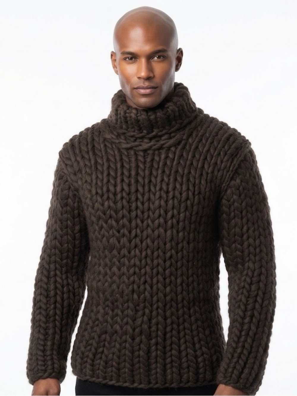 Dolce & Gabbana Men's Chunky Knit Mock-Neck Sweater